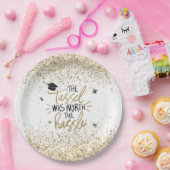 Gold Glitzer Tassel Worth The Hassle Abschluss Pappteller (Party)