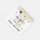 Gold Glitzer Tassel Worth The Hassle Abschluss Serviette (Ecke)