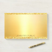Gold Glitzer Template Moderne Elegant Beruflich Post-it Klebezettel (Auf Schreibtisch)