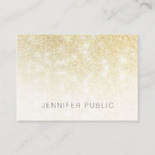 Gold Glitzer Template Moderne Elegant Beruflich Visitenkarte
