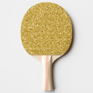 Gold Glitzer Textur Print Tischtennis Schläger