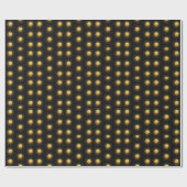 Gold Glitzer Textur Sun auf schwarz Geschenkpapier (Flach)