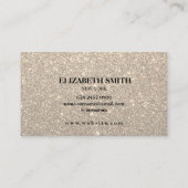 Gold Glitzer Texture Business Card Visitenkarte (Rückseite)