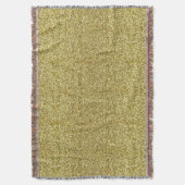 Gold Glitzer Throw Blanket Decke (Vorderseite Vertikal)