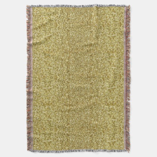 Gold Glitzer Throw Blanket Decke (Vorderseite Vertikal)