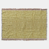 Gold Glitzer Throw Blanket Decke (Vorderseite)