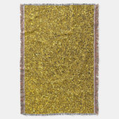 Gold Glitzer Throw Blanket Decke (Vorderseite Vertikal)