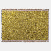 Gold Glitzer Throw Blanket Decke (Vorderseite)