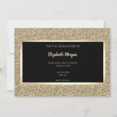 Gold Glitzer, Tiara Abschluss Save the Date (Rückseite)