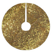 Gold Glitzer Tree Skirt Polyester Weihnachtsbaumdecke (Vorderseite)