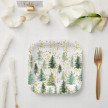 Gold Glitzer Trees Weihnachtspapier Tafel