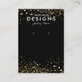 Gold Glitzer Trendy Earring Display Card Visitenkarte (Vorderseite)