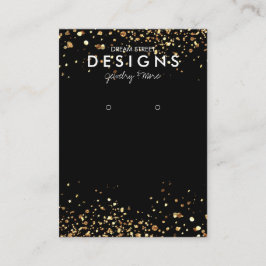 Gold Glitzer Trendy Earring Display Card Visitenkarte