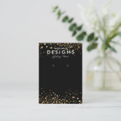 Gold Glitzer Trendy Earring Display Card Visitenkarte (Stehend Vorderseite)