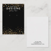 Gold Glitzer Trendy Earring Display Card Visitenkarte (Vorne/Hinten)