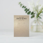 Gold Glitzer Trendy Instagramm Earring Display Car Visitenkarte (Stehend Vorderseite)