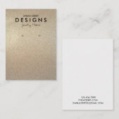 Gold Glitzer Trendy Instagramm Earring Display Car Visitenkarte (Vorne/Hinten)