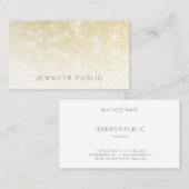 Gold Glitzer Trendy Template Moderne Berufliche Visitenkarte (Vorne/Hinten)