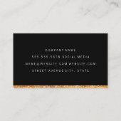 Gold-Glitzer-Trimm Visitenkarte (Rückseite)