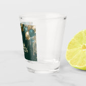 Gold Glitzer Tropfen Balloons Green Sweet 16 Schnapsglas (Rechts)