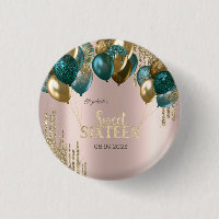 Gold Glitzer Tropfen Balloons Rose Gold Sweet 16