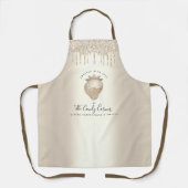 Gold Glitzer Tropfen Erdbeeren Confection Süßigkei Schürze (Vorderseite)