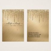 Gold Glitzer Tropfen erhalten Display Card (Vorne & Hinten)