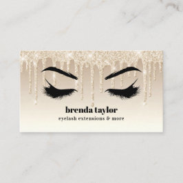 Gold Glitzer Tropfen Eyelash Browbar beruflich Visitenkarte