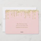 Gold Glitzer Tropfen Frohe Weihnachten Foto (Rückseite)