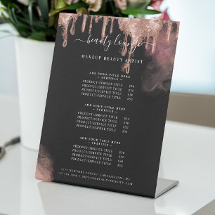 Gold Glitzer Tropfen Glam Makeuty Service List Sockelschild