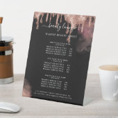 Gold Glitzer Tropfen Glam Makeuty Service List Sockelschild (In SItu)