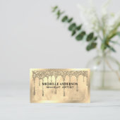 Gold Glitzer Tropfen | Goldene Grenze Treuekarte (Stehend Vorderseite)