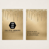 Gold Glitzer Tropfen Logo-Bildschirm (Vorne & Hinten)