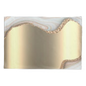 Gold Glitzer Tropfen Pink Kissenbezug (Rückseite)