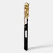 Gold Glitzer Tropfen Schwarze Glam Signatur Case-Mate iPhone Hülle (Rückseite / Rechts)