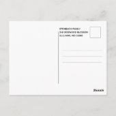 Gold Glitzer Tropical Blume Graduation Party Postkarte (Rückseite)