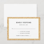 Gold Glitzer | UAWG | RSVP Karte (Vorne/Hinten)