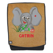 Gold Glitzer und Baby Elephant Rucksack (Vorderseite)