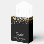 Gold Glitzer und Black 16 . Geburtstag Geschenkschachtel (Offen)