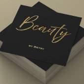Gold Glitzer und Black Beauty Business Card