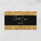 Gold Glitzer und Black Business Card Rabattkarte (Vorderseite)
