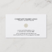 Gold Glitzer und Black Floral Mandala Visitenkarte (Rückseite)