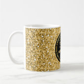 Gold Glitzer und Black Gold Circle Kaffeetasse (Links)