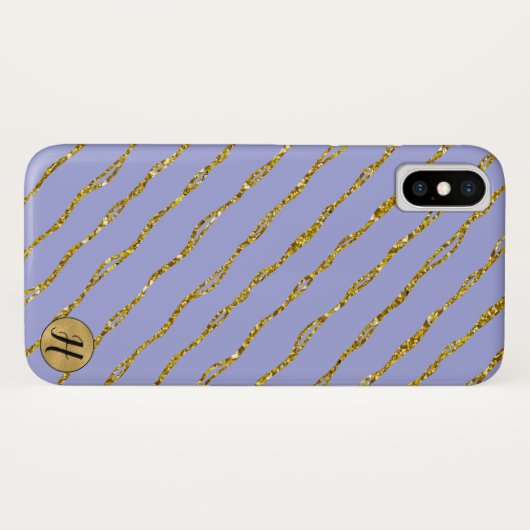 Gold Glitzer und Blue Phone Case (Rückseite (Horizontal))