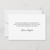 Gold Glitzer und Foil 50. Geburtstag Dankeskarte (Rückseite)