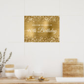 Gold Glitzer und Foil 90. Geburtstag Willkommen Poster (Küche)