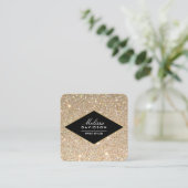 Gold Glitzer und Glamour Beauty Quadratische Visitenkarte (Stehend Vorderseite)