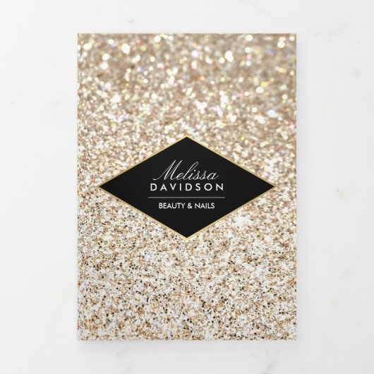 Gold Glitzer und Glamour Nail Salon Broschüre (Cover)