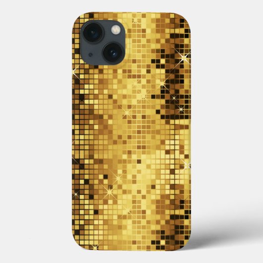 Gold Glitzer und Glitzern Muster Case-Mate iPhone Hülle (Rückseite)