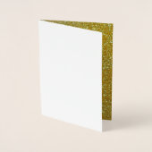 Gold-Glitzer und glitzerndes Schwarzes Monogramm f Folienkarte (Vorderseite)